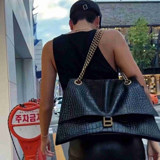 CRUSH CHAIN BAG crocodile SML