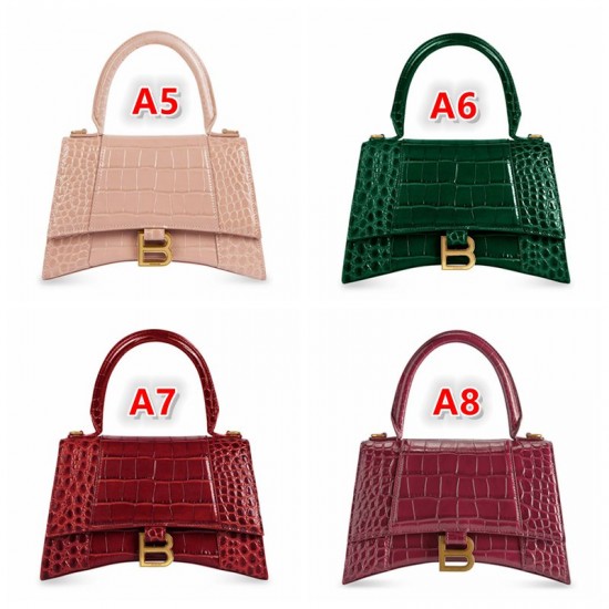 20colors HOURGLASS HANDBAG CROCODILE XS/S