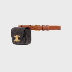 2colors BELT BAG TRIOMPHE BELT IN TRIOMPHE CANVAS AND CALFSKIN