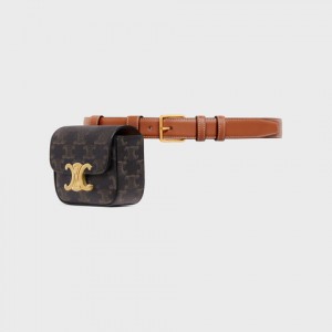 2colors BELT BAG TRIOMPHE BELT IN TRIOMPHE CANVAS AND CALFSKIN