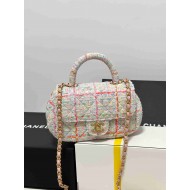 Chanel Small bag with top handle, Tweed, sequins Chanel Small bag with top handle, Tweed, sequins