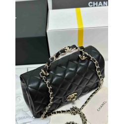 2colors top handle mini flap bag 