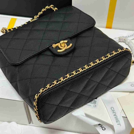 Chanel Caviar Chain Backpack