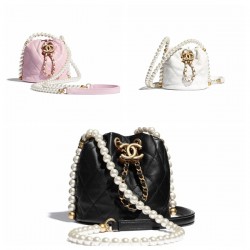 3colors MINI DRAWSTRING BAG Pearls