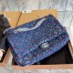 2colors CHANEL Denim AIRLINE XL CLASSIC FLAP BAG 38CM