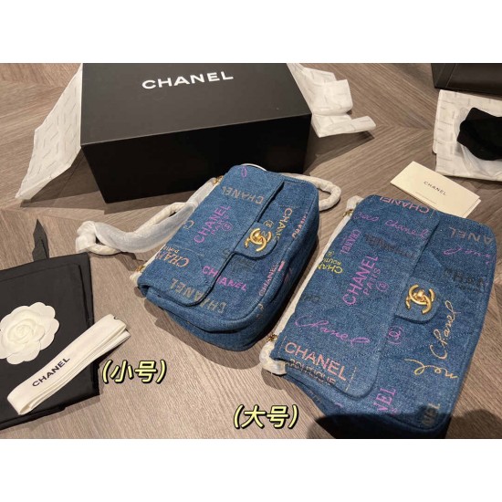 2colors Denim FLAP BAG