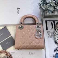 MINI LADY DIOR BAG Patent Cannage Calfskin