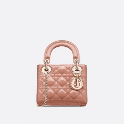 MINI LADY DIOR BAG Patent Cannage Calfskin