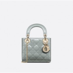 MINI LADY DIOR BAG Patent Cannage Calfskin