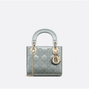 MINI LADY DIOR BAG Patent Cannage Calfskin