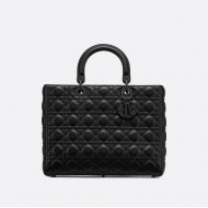 LARGE LADY DIOR BAG Ultramatte Cannage Calfskin