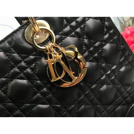 5colors LARGE LADY DIOR BAG Cannage Lambskin