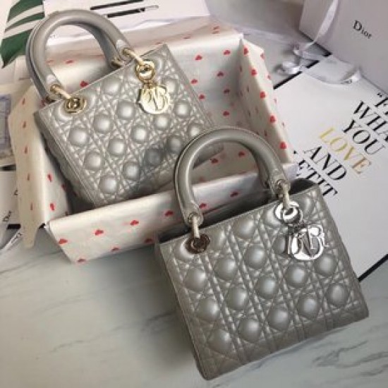 MEDIUM LADY DIOR BAG Beaded Cannage Lambskin