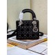 MINI LADY DIOR BAG Strass Cannage Satin