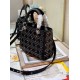 SMALL LADY DIOR BAG Strass Cannage Satin