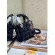 SMALL LADY DIOR BAG Strass Cannage Satin