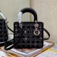 SMALL LADY DIOR BAG Strass Cannage Satin