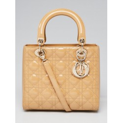 MEDIUM LADY DIOR BAG Patent Cannage Calfskin