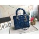 MEDIUM LADY DIOR BAG Patent Cannage Calfskin