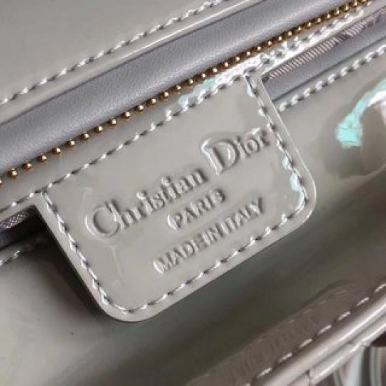 MEDIUM LADY DIOR BAG Patent Cannage Calfskin