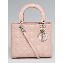 MEDIUM LADY DIOR BAG Patent Cannage Calfskin