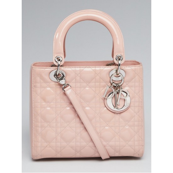 MEDIUM LADY DIOR BAG Patent Cannage Calfskin