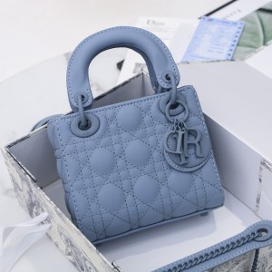 MINI LADY DIOR BAG Ultramatte Cannage Calfskin