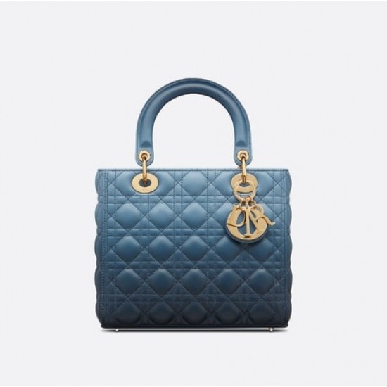 MEDIUM LADY DIOR BAG Gradient Cannage Lambskin