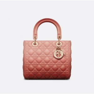 MEDIUM LADY DIOR BAG Gradient Cannage Lambskin