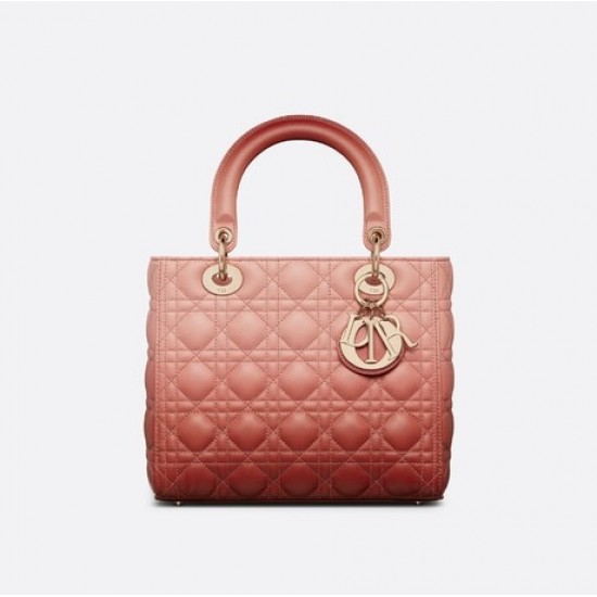 MEDIUM LADY DIOR BAG Gradient Cannage Lambskin