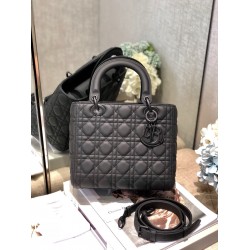 MEDIUM LADY DIOR BAG Ultramatte Cannage Calfskin