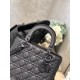 MEDIUM LADY DIOR BAG Ultramatte Cannage Calfskin