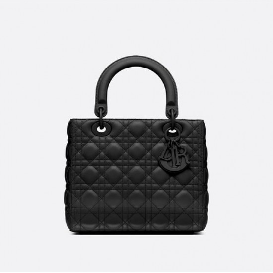 MEDIUM LADY DIOR BAG Ultramatte Cannage Calfskin