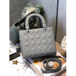 MEDIUM LADY DIOR BAG Ultramatte Cannage Calfskin