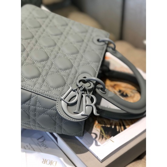 MEDIUM LADY DIOR BAG Ultramatte Cannage Calfskin