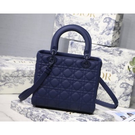 MEDIUM LADY DIOR BAG Ultramatte Cannage Calfskin