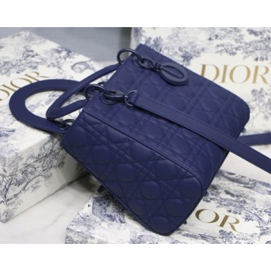 MEDIUM LADY DIOR BAG Ultramatte Cannage Calfskin