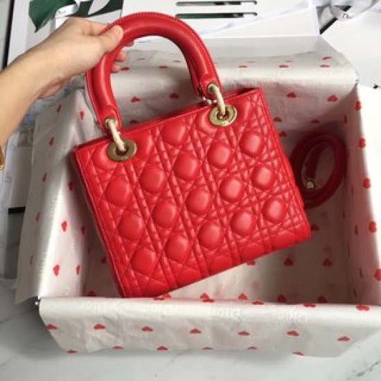 MEDIUM LADY DIOR BAG Cannage Lambskin