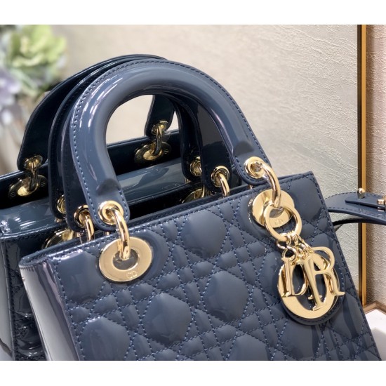 LADY DIOR MY ABCDIOR BAG Patent Cannage Calfskin