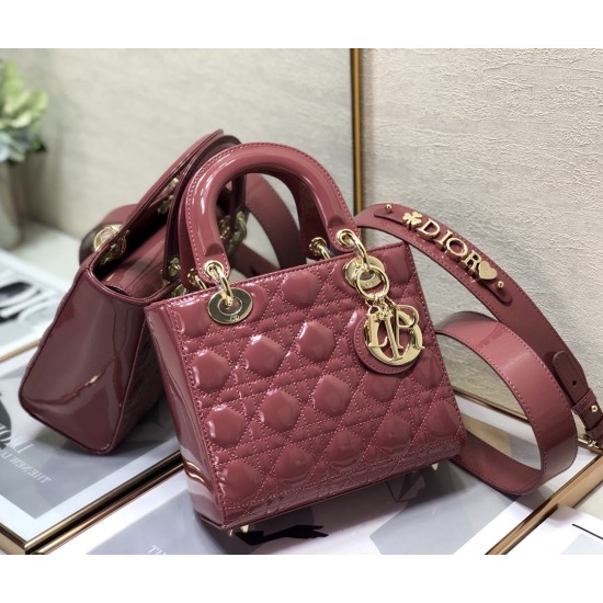 LADY DIOR MY ABCDIOR BAG Patent Cannage Calfskin