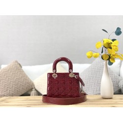 LADY DIOR MY ABCDIOR BAG Patent Cannage Calfskin