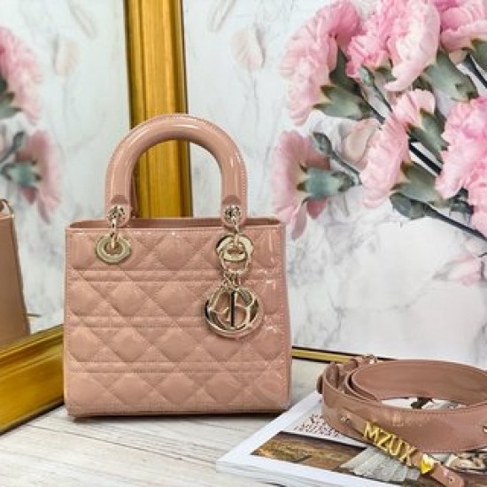 LADY DIOR MY ABCDIOR BAG Patent Cannage Calfskin