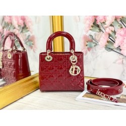 LADY DIOR MY ABCDIOR BAG Patent Cannage Calfskin