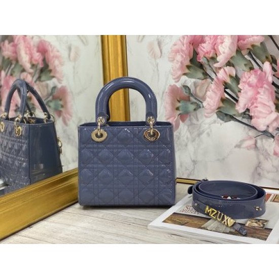 LADY DIOR MY ABCDIOR BAG Patent Cannage Calfskin