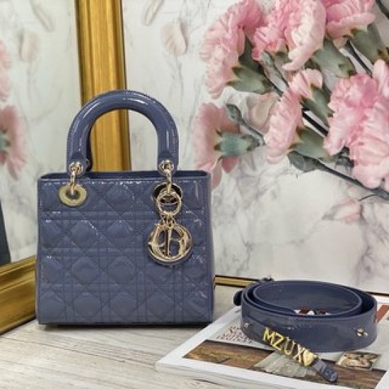 LADY DIOR MY ABCDIOR BAG Patent Cannage Calfskin