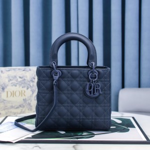 MEDIUM LADY DIOR BAG Ultramatte Cannage Calfskin