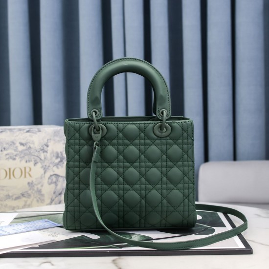 MEDIUM LADY DIOR BAG Ultramatte Cannage Calfskin