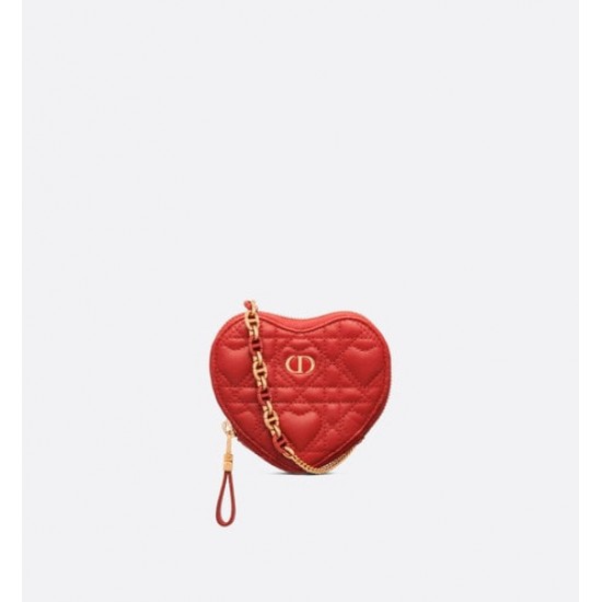 DIORAMOUR DIOR CARO HEART POUCH WITH CHAIN