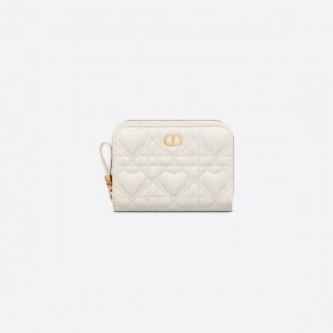 DIORAMOUR DIOR CARO COMPACT ZIPPED WALLET