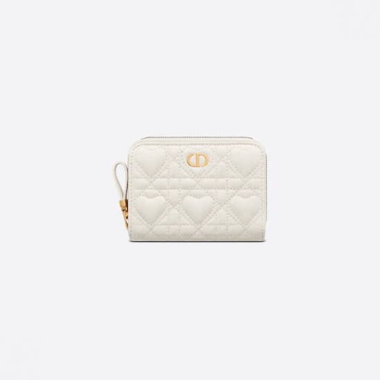 DIORAMOUR DIOR CARO COMPACT ZIPPED WALLET